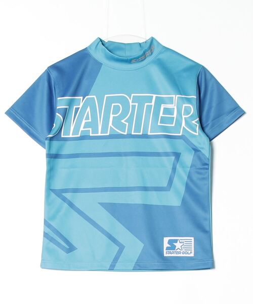 STARTER BLUE LABEL(スターターブルーレーベル)の「【STARTER GOLF】スターターゴルフ FIELDSENSOR(R)吸水速乾 STARTERビックロゴ モックネック半袖カットソー SG-123001(Tシャツ/カットソー・メンズ・レッド/イエロー/サックスブルー/ブラック・XL/L/M/XS/S)」の12枚目の写真