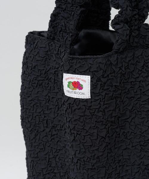 FRUIT OF THE LOOM(フルーツオブザルーム)の「∴WEGO/別注FTLギャザーハンドルトート(トートバッグ・レディース・オフホワイト/ブラック・FREE)」の8枚目の写真