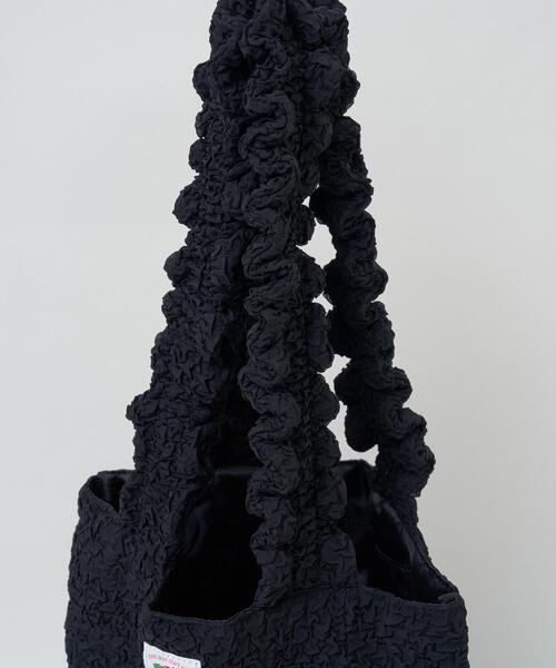 FRUIT OF THE LOOM(フルーツオブザルーム)の「∴WEGO/別注FTLギャザーハンドルトート(トートバッグ・レディース・オフホワイト/ブラック・FREE)」の10枚目の写真