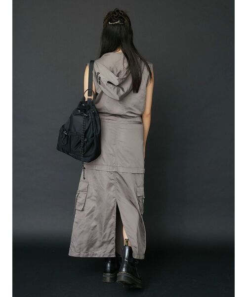 EVRIS（エヴリス）の「ナイロンショルダーBAG（ショルダーバッグ・レディース・ホワイト/ブラック・FREE）」の5枚目の写真