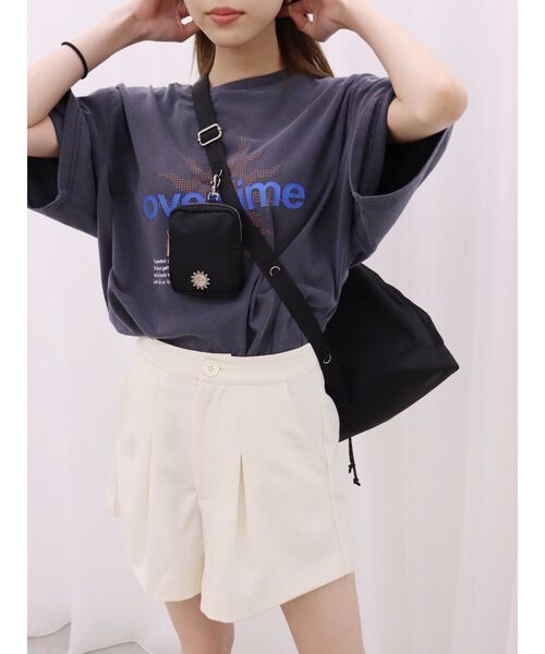 EVRIS（エヴリス）の「ナイロンショルダーBAG（ショルダーバッグ・レディース・ホワイト/ブラック・FREE）」の10枚目の写真