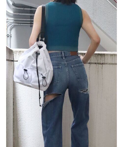 EVRIS（エヴリス）の「ナイロンショルダーBAG（ショルダーバッグ・レディース・ホワイト/ブラック・FREE）」の18枚目の写真