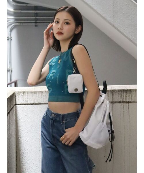 EVRIS（エヴリス）の「ナイロンショルダーBAG（ショルダーバッグ・レディース・ホワイト/ブラック・FREE）」の19枚目の写真