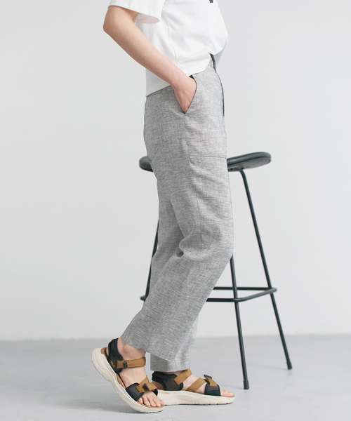 IENA（イエナ）の「ストレッチリネンポケットパンツ（スラックス 