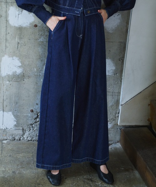 デニムワイドパンツ（デニムパンツ）｜PERNA（ペルナ）のファッション