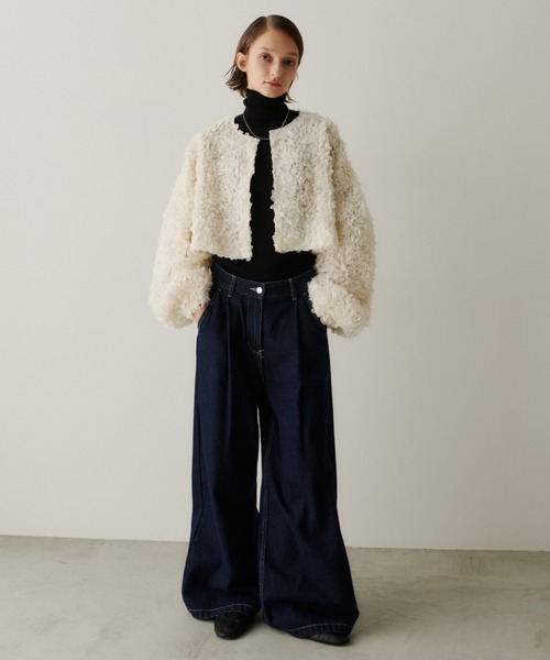 デニムワイドパンツ（デニムパンツ）｜PERNA（ペルナ）のファッション