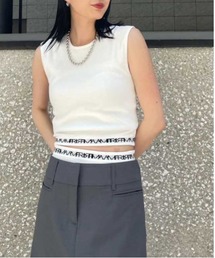 Ameri | MEDI LOGO KNIT SET UP PANTS(タンクトップ)