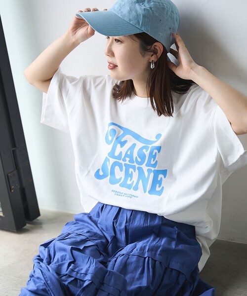 coen(コーエン)の「ロゴプリントビッグTシャツ(Tシャツ/カットソー・レディース・ダークグレー/オフホワイト/ナチュラル・FREE)」の5枚目の写真