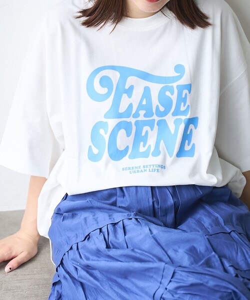 coen(コーエン)の「ロゴプリントビッグTシャツ(Tシャツ/カットソー・レディース・ダークグレー/オフホワイト/ナチュラル・FREE)」の6枚目の写真