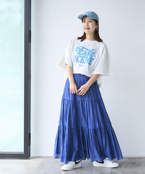 coen(コーエン)の「ロゴプリントビッグTシャツ(Tシャツ/カットソー・レディース・ダークグレー/オフホワイト/ナチュラル・FREE)」の8枚目の写真