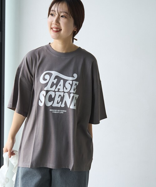 coen(コーエン)の「ロゴプリントビッグTシャツ(Tシャツ/カットソー・レディース・ダークグレー/オフホワイト/ナチュラル・FREE)」の11枚目の写真