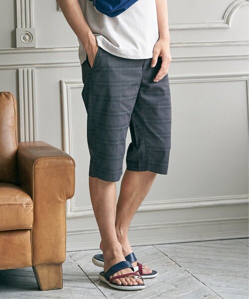 ikka(イッカ)の「6.5分丈チェックドビーハーフパンツ(その他パンツ・メンズ・ネイビー/グレー・XL/L/M/S)」の10枚目の写真