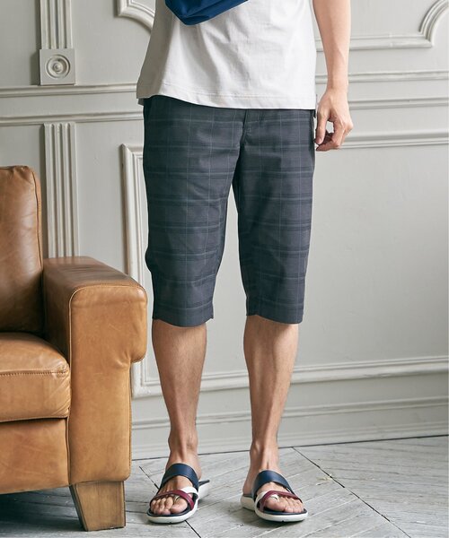 ikka(イッカ)の「6.5分丈チェックドビーハーフパンツ(その他パンツ・メンズ・ネイビー/グレー・XL/L/M/S)」の11枚目の写真