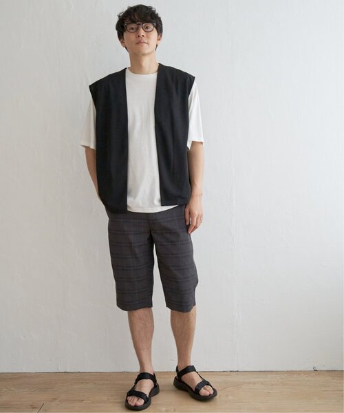 ikka(イッカ)の「6.5分丈チェックドビーハーフパンツ(その他パンツ・メンズ・ネイビー/グレー・XL/L/M/S)」の17枚目の写真