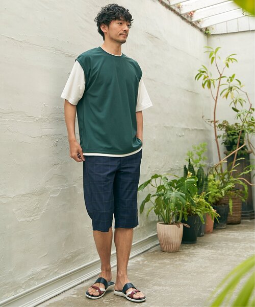 ikka(イッカ)の「6.5分丈チェックドビーハーフパンツ(その他パンツ・メンズ・ネイビー/グレー・XL/L/M/S)」の20枚目の写真