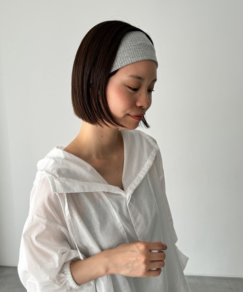 CANAL JEAN(キャナルジーン)の「El mar ワイドリブヘアバンド(ヘアバンド・レディース・ホワイト/ライトグレー/ブラック/ネイビー・ONE SIZE)」の3枚目の写真