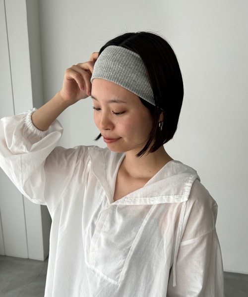 CANAL JEAN(キャナルジーン)の「El mar ワイドリブヘアバンド(ヘアバンド・レディース・ホワイト/ライトグレー/ブラック/ネイビー・ONE SIZE)」の8枚目の写真