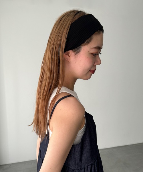 CANAL JEAN(キャナルジーン)の「El mar ワイドリブヘアバンド(ヘアバンド・レディース・ホワイト/ライトグレー/ブラック/ネイビー・ONE SIZE)」の7枚目の写真