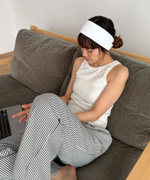 CANAL JEAN(キャナルジーン)の「El mar ワイドリブヘアバンド(ヘアバンド・レディース・ホワイト/ライトグレー/ブラック/ネイビー・ONE SIZE)」の5枚目の写真