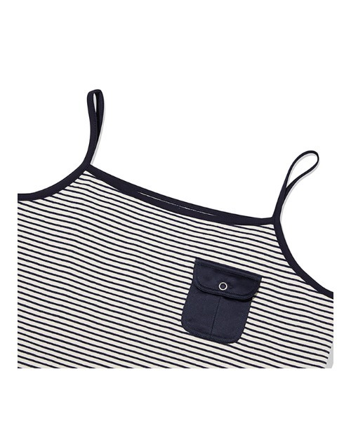 KIRSH(キルシー)の「KIRSH STRIPE POCKET POINT SLEEVELESS キルシー ストライプ ポケット ポイント スリーブレス(キャミソール・レディース・ブルー・ONE SIZE)」の7枚目の写真