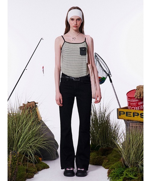 KIRSH(キルシー)の「KIRSH STRIPE POCKET POINT SLEEVELESS キルシー ストライプ ポケット ポイント スリーブレス(キャミソール・レディース・ブルー・ONE SIZE)」の8枚目の写真