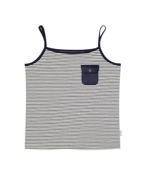 KIRSH(キルシー)の「KIRSH STRIPE POCKET POINT SLEEVELESS キルシー ストライプ ポケット ポイント スリーブレス(キャミソール・レディース・ブルー・ONE SIZE)」の3枚目の写真