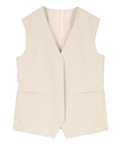 UR'S（ユアーズ）の「Vネックジレ/ベスト（ベスト・レディース・ネイビー/チャコール/ブラック/アイボリー・S/M/L）」の2枚目の写真