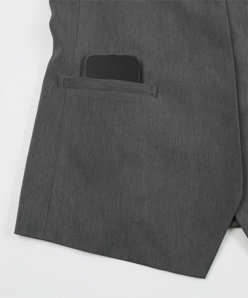 UR'S（ユアーズ）の「Vネックジレ/ベスト（ベスト・レディース・ネイビー/チャコール/ブラック/アイボリー・S/M/L）」の13枚目の写真