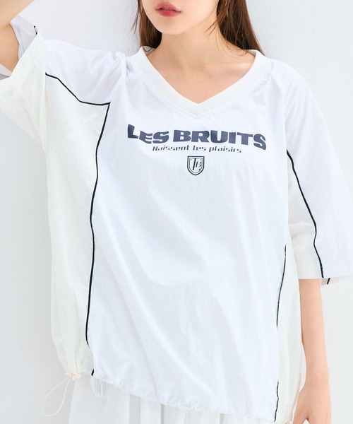 OLIVE des OLIVE（オリーブデオリーブ）の「ゲームシャツ　1041060810（Tシャツ/カットソー・レディース・ネイビー/オフホワイト/ピンク・FREE）」の4枚目の写真