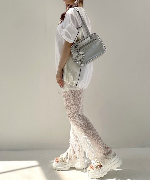 OLIVE des OLIVE（オリーブデオリーブ）の「ゲームシャツ　1041060810（Tシャツ/カットソー・レディース・ネイビー/オフホワイト/ピンク・FREE）」の11枚目の写真