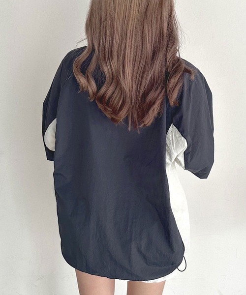 OLIVE des OLIVE（オリーブデオリーブ）の「ゲームシャツ　1041060810（Tシャツ/カットソー・レディース・ネイビー/オフホワイト/ピンク・FREE）」の17枚目の写真