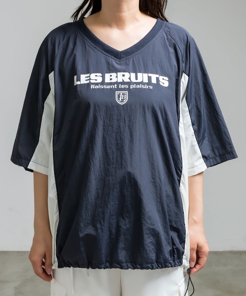 OLIVE des OLIVE（オリーブデオリーブ）の「ゲームシャツ　1041060810（Tシャツ/カットソー・レディース・ネイビー/オフホワイト/ピンク・FREE）」の21枚目の写真