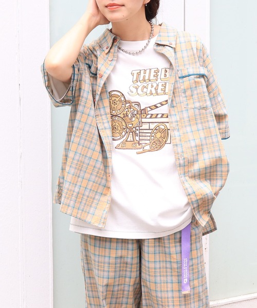 BIG SCREEN刺しゅうTEE（Tシャツ/カットソー）｜DOUBLE NAME（ダブルネーム） 7,590円