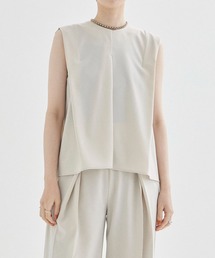 STUDIOUS | 【STUDIOUS/ステュディオス】フロントタックノースリーブブラウス(シャツ/ブラウス)