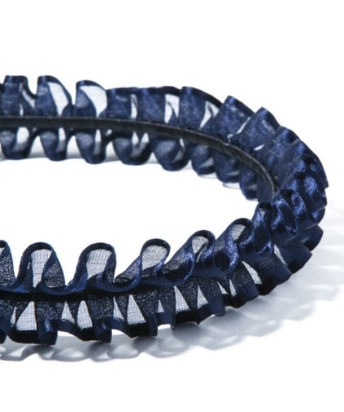 IRIS 47】frill head band/メッシュ リボン テープ