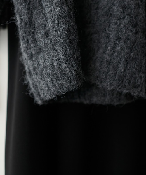 natural couture（ナチュラルクチュール）の「透かしフェザーニット＋キャミワンピースセット（ワンピース・レディース・アイボリー/モカ/ピンク/チャコールグレー・FREE）」の19枚目の写真