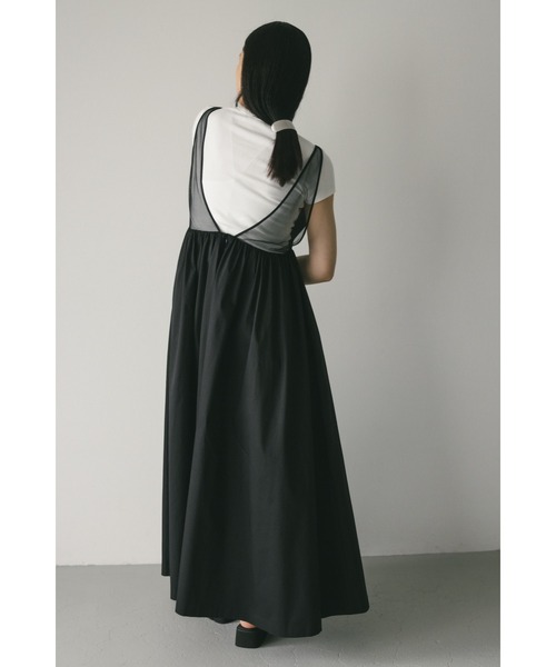 STYLEMIXER(スタイルミキサー)の「バックメッシュジャンパースカート(ジャンパースカート・レディース・ベージュ/ブラック・SMALL/MEDIUM)」の5枚目の写真