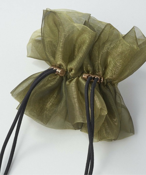 GOLDY（ゴールディ）の「【GOLDY】別注カラー＆新色追加！ドローストリング シアー シュシュ / 6240503/6250751 パーティー/結婚式/オケージョン/謝恩会/成人式/同窓会/お呼ばれ（シュシュ・レディース・グレー/カーキ/ブラック/ホワイト/ブルー/ワイン/その他1/その他2/ゴールド/ピンク/グリーン/ホワイト系その他2/ブルー系その他2/ライトピンク/ブルー系その他3・FREE）」の19枚目の写真