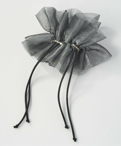 GOLDY（ゴールディ）の「【GOLDY】別注カラー＆新色追加！ドローストリング シアー シュシュ / 6240503/6250751 パーティー/結婚式/オケージョン/謝恩会/成人式/同窓会/お呼ばれ（シュシュ・レディース・グレー/カーキ/ブラック/ホワイト/ブルー/ワイン/その他1/その他2/ゴールド/ピンク/グリーン/ホワイト系その他2/ブルー系その他2/ライトピンク/ブルー系その他3・FREE）」の20枚目の写真