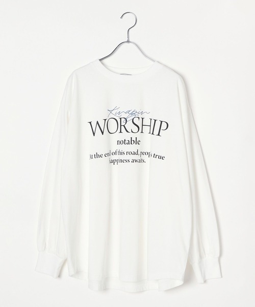 BAYFLOW（ベイフロー）の「[オーバーサイズ]ピグメントロゴロンＴ（Tシャツ/カットソー・レディース・ピンク/チャコール/グリーン/ブラウン/カーキ/オフホワイト・SMALL/MEDIUM）」の7枚目の写真