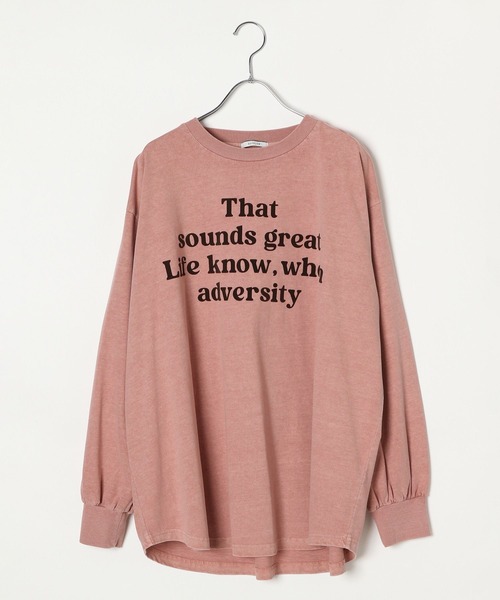 BAYFLOW（ベイフロー）の「[オーバーサイズ]ピグメントロゴロンＴ（Tシャツ/カットソー・レディース・ピンク/チャコール/グリーン/ブラウン/カーキ/オフホワイト・SMALL/MEDIUM）」の16枚目の写真