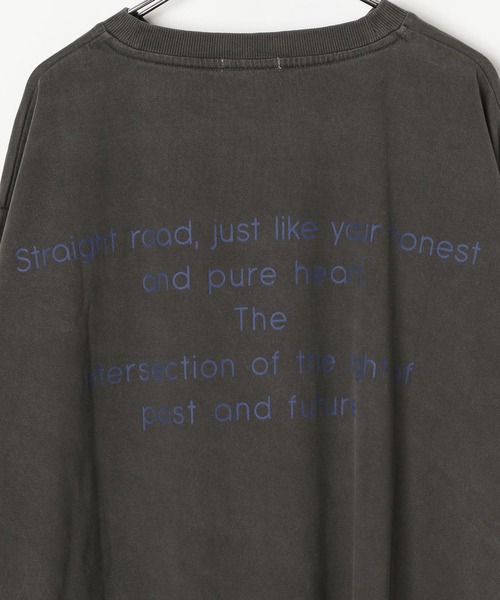 BAYFLOW（ベイフロー）の「[オーバーサイズ]ピグメントロゴロンＴ（Tシャツ/カットソー・レディース・ピンク/チャコール/グリーン/ブラウン/カーキ/オフホワイト・SMALL/MEDIUM）」の20枚目の写真