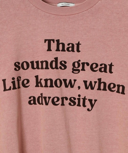 BAYFLOW（ベイフロー）の「[オーバーサイズ]ピグメントロゴロンＴ（Tシャツ/カットソー・レディース・ピンク/チャコール/グリーン/ブラウン/カーキ/オフホワイト・SMALL/MEDIUM）」の21枚目の写真