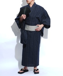 Lulu ＆ Arnie（るるあんどあーにー）の「浴衣 メンズ 6点 セット【 浴衣＋帯＋腰帯＋下駄＋扇子＋信玄袋 】セレクトブランド（浴衣）」