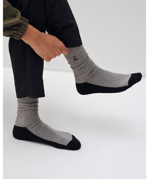 SOPHNET.（ソフネット）の「RIBBED DAILY SOCKS（ソックス/靴下・メンズ・グレー/ブラック/ホワイト・LARGE/MEDIUM）」の7枚目の写真