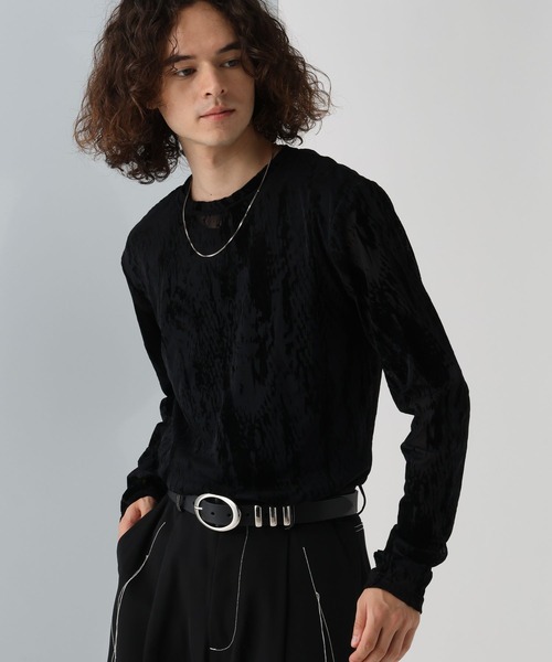 HARE（ハレ）の「シアーマーブルプリントカットソー(HARE)（Tシャツ/カットソー・メンズ・グレー/ブラック・SMALL/MEDIUM）」の19枚目の写真