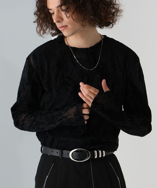 HARE（ハレ）の「シアーマーブルプリントカットソー(HARE)（Tシャツ/カットソー・メンズ・グレー/ブラック・SMALL/MEDIUM）」の18枚目の写真