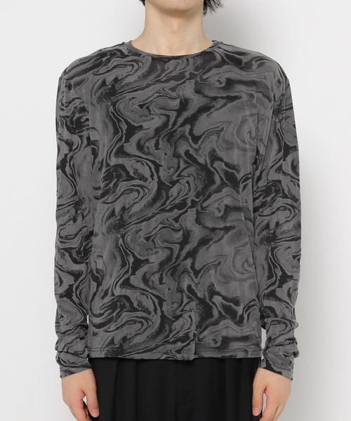 HARE（ハレ）の「シアーマーブルプリントカットソー(HARE)（Tシャツ/カットソー・メンズ・グレー/ブラック・SMALL/MEDIUM）」の17枚目の写真