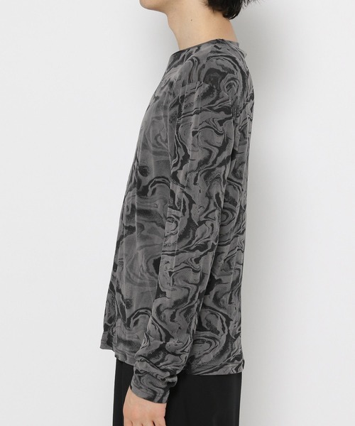 HARE（ハレ）の「シアーマーブルプリントカットソー(HARE)（Tシャツ/カットソー・メンズ・グレー/ブラック・SMALL/MEDIUM）」の16枚目の写真