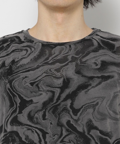 HARE（ハレ）の「シアーマーブルプリントカットソー(HARE)（Tシャツ/カットソー・メンズ・グレー/ブラック・SMALL/MEDIUM）」の14枚目の写真